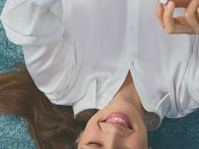 Блузка из сатина, Белый