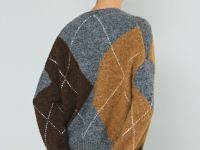 Джемпер с узором, Серый