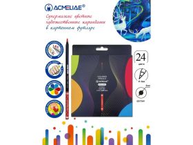 Набор карандашей цветных ACMELIAE "Blackwood Artmate" 24 цв, в картонном футляре
