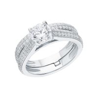 Серебряное кольцо с фианитами