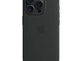 Чехол-накладка Silicone Case with MagSafe для iPhone 15 Pro Max силиконовый (черный)