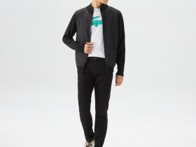 Мужской двусоставной свитер Lacoste стандартного кроя на молнии