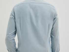 Рубашка из хлопка полуприлегающего силуэта