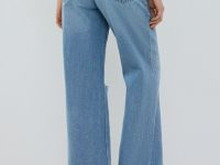 Прямые свободные джинсы, Голубой