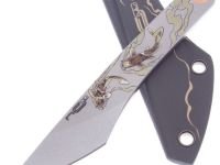 Нож киридаши N.C.Custom KOI bead blast, сталь AUS-8