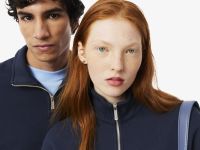 Хлопковый свитшот Lacoste унисекс свободного кроя из плотного флиса с застежкой-молнией на воротнике