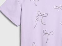 Футболка с пайетками для девочек, Фиолетовый