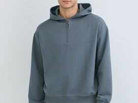 Толстовка на молнии с капюшоном, Серый