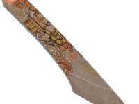 Нож N.C.Custom киридаши Лошадь stonewash, сталь AUS-8