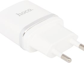 Зарядное устройство Hoco C12 USB/USB с кабелем microUSB 12 Вт Белое