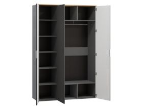 Распашной шкаф Енссон 3-135x210 Графитовый