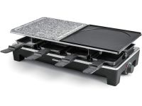 Rommelsbacher Гриль-раклетница Rommelsbacher RCS / 1350 Вт / на 8 человек / нержавеющая сталь / камень для гриля / антипригарное покрытие