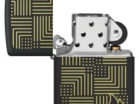 Зажигалка ZIPPO Reflection Design с покрытием Black Matte, латунь/сталь, черная, матовая, 38x13x57 мм