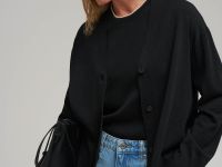 Кардиган свободного кроя с хлопком