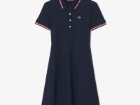 Эластичное платье-поло Lacoste с коротким рукавом