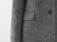 Однобортный жакет из натуральной шерсти, Серый