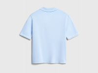 Вязаное поло для девочек, Голубой