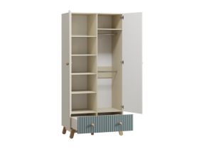 Шкаф детский Финни 2-96x210 Серо-зеленый