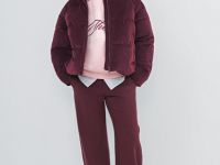 Утеплённая куртка из вельвета, Фиолетовый