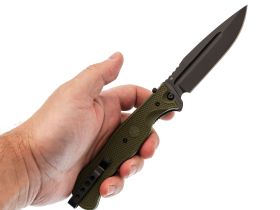 Складной нож Офицерский-С, сталь D2, рукоять пластик, зелёный