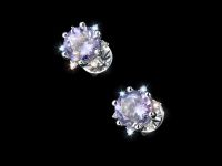 Пусеты из белого золота с танзанитами э4760пс12200417