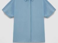 Блузка с коротким рукавом и отложным воротником