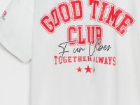 Футболка с принтом для девочек, Белый