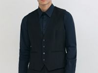 Жилет из структурной ткани, Черный