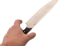 Кухонный нож Универсал, сталь VG-10, цельнометаллический поварской нож, рукоять G10