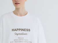 Футболка оверсайз с принтом, Белый