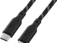 Кабель uBear Trend Cable USB-C - USB-C, 1.2 м, нейлон черно-бежевый