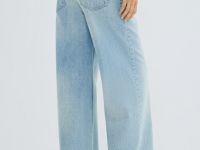 Джинсы с ремнём-цепочкой, Голубой