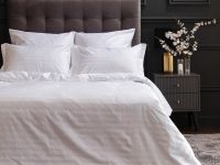 Постельное белье Белый, страйп-сатин 921987
