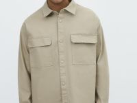 Текстильная рубашка, Бежевый