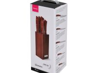 Набор из 5 кухонных ножей Fissman Maximus в деревянной подставке