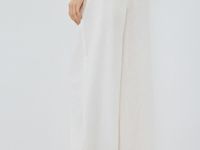 Широкие брюки изо льна, Белый