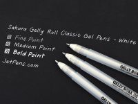 Набор ручек гелевый Sakura "Gelly Roll" 3 шт. 0,3 мм, 0,4 мм, 0,5 мм, цвет белый