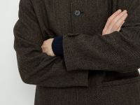 Однобортное пальто с отложным воротником