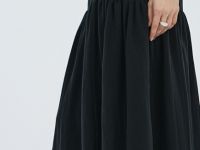 Платье А-силуэта из лиоцелла, Черный