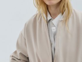 Бомбер на молнии, Бежевый