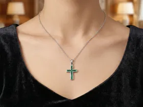 Подвеска из серебра с изумрудами э0678пд05163200