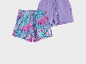 Шорты трикотажные для девочек, 2 шт в комплекте