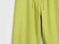 Широкие брюки со льном, Зеленый