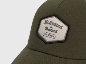 Бейсболка с патчем и сеткой, Зеленый