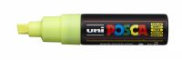 Маркер UNI "POSCA" PC-8K, до 8,0 мм, наконечник скошенный, цвет флуоресцентно-желтый