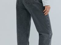 Джинсы Mom с высокой посадкой, Серый