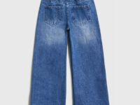 Широкие джинсы для девочек, Синий