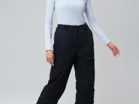 Брюки текстильные с полиуретановым покрытием утепленные флисом для женщин