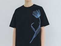 Футболка с цветочным принтом, Черный