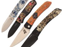 Складной нож Kizer Momo Albuquerque, сталь Nitro-V, рукоять G10 с принтом